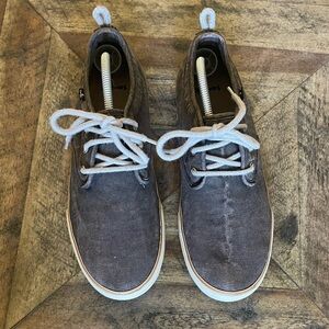 Sanuk Men's Guide Plus Brown Canvas Sneakers Size 10